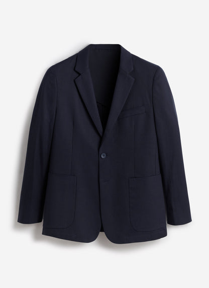 Men's Regular Fit Suit - Suit Blazer - Navy Blue - Lyocell | Percival