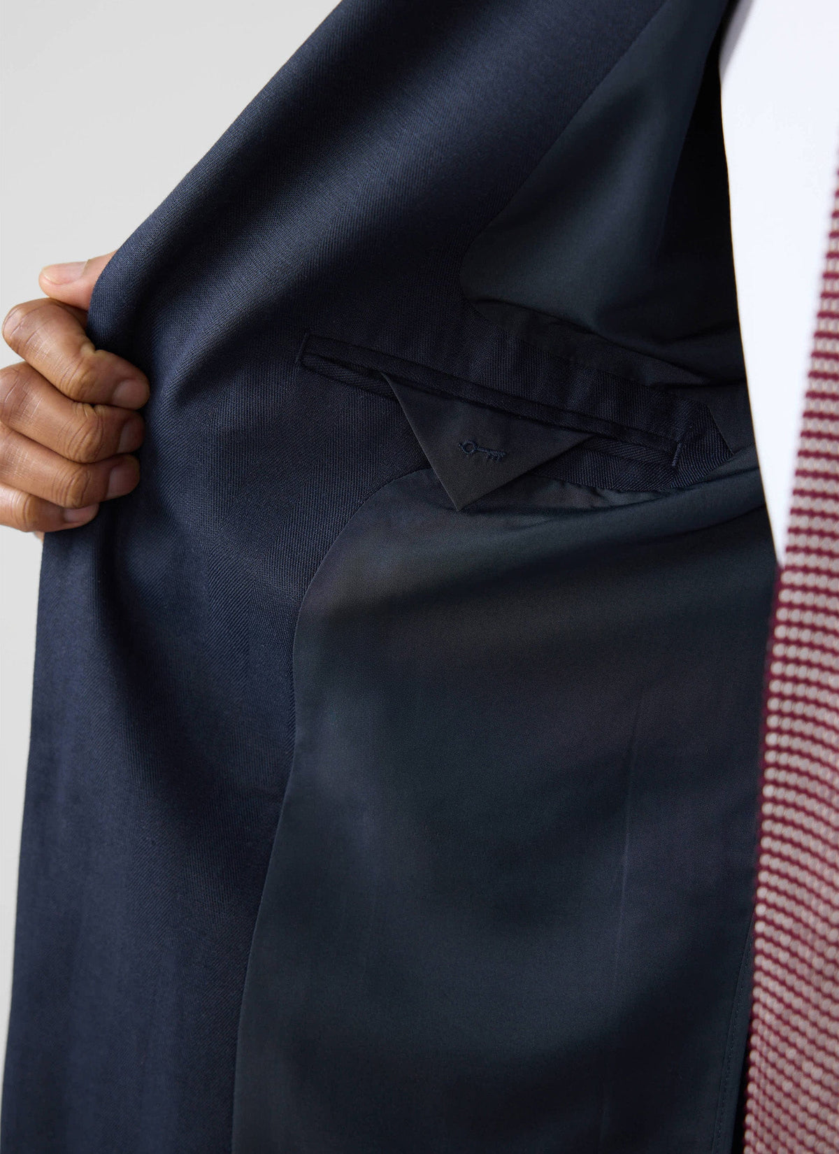 Men's Regular Fit Suit - Suit Blazer - Navy Blue - Lyocell | Percival