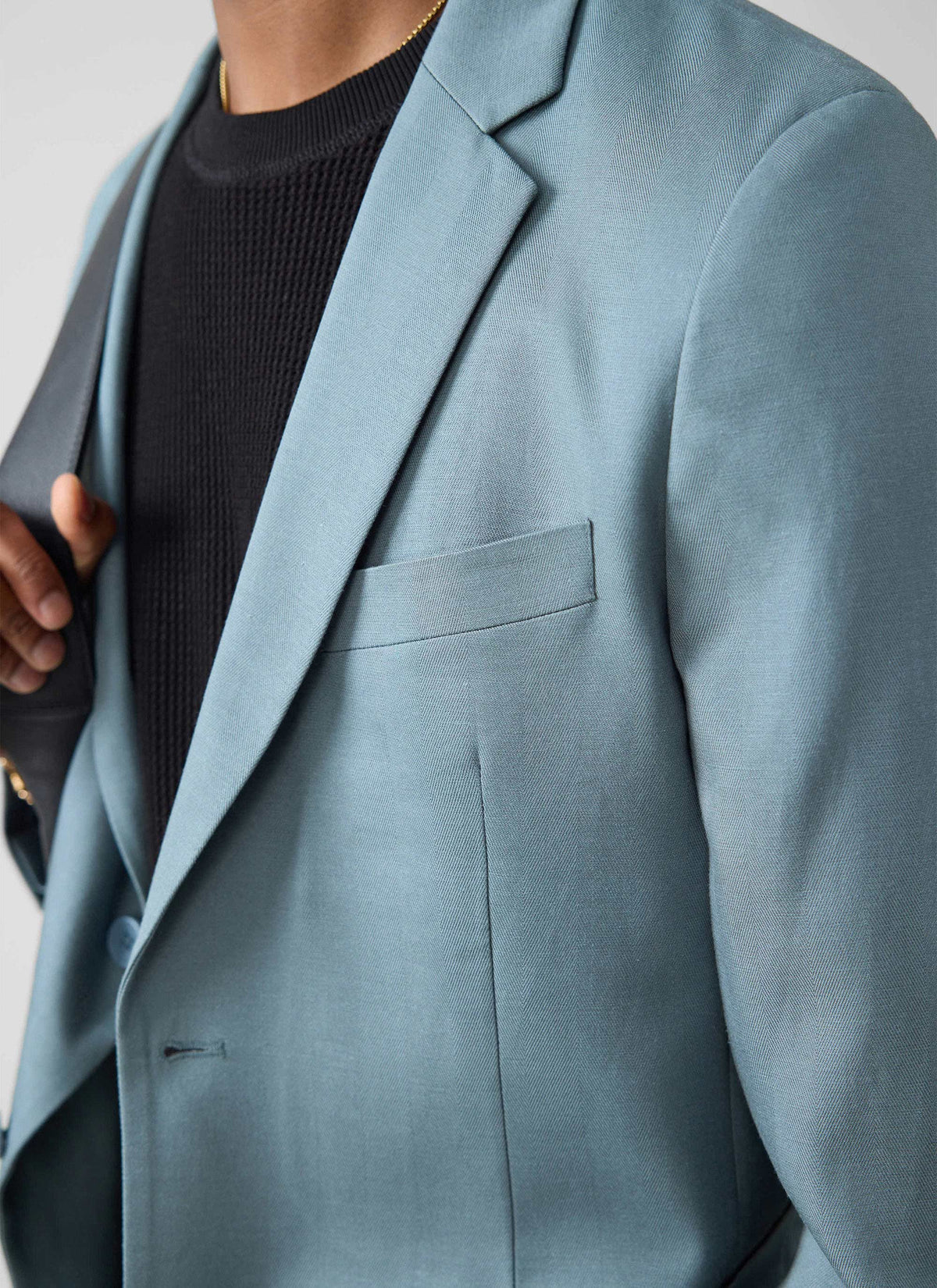 Lyocell Regular Blazer - Slate Blue | Percival