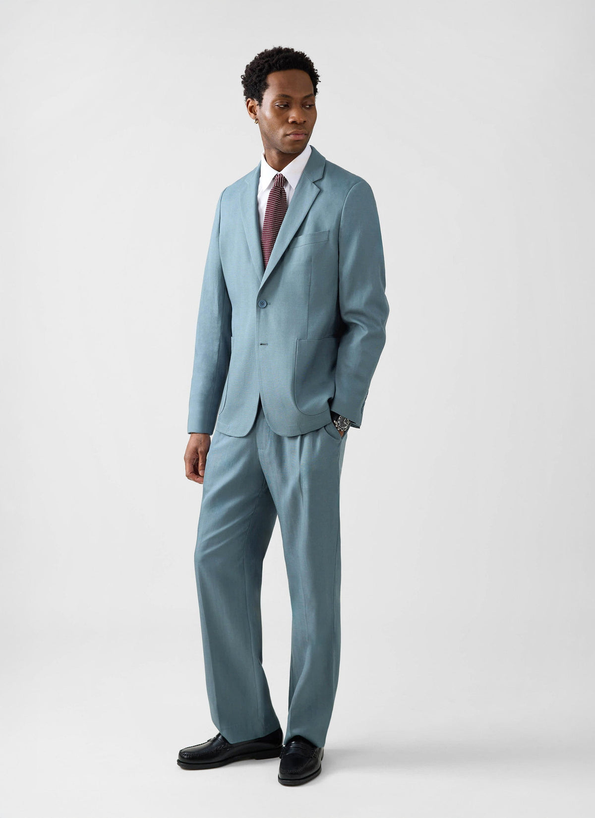Lyocell Regular Blazer - Slate Blue | Percival