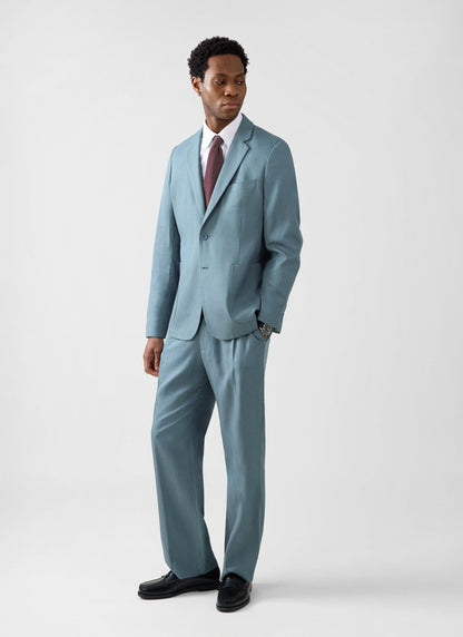 Lyocell Regular Blazer - Slate Blue | Percival