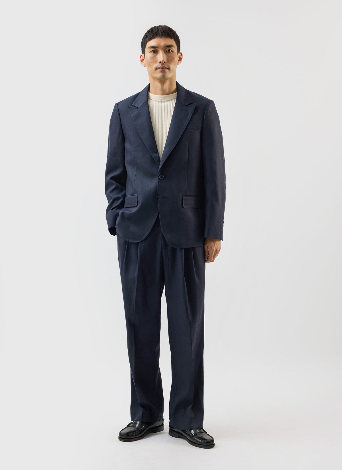 Men's Tailored Blazer - Suit Jacket x Warren - Navy Blue | Percival