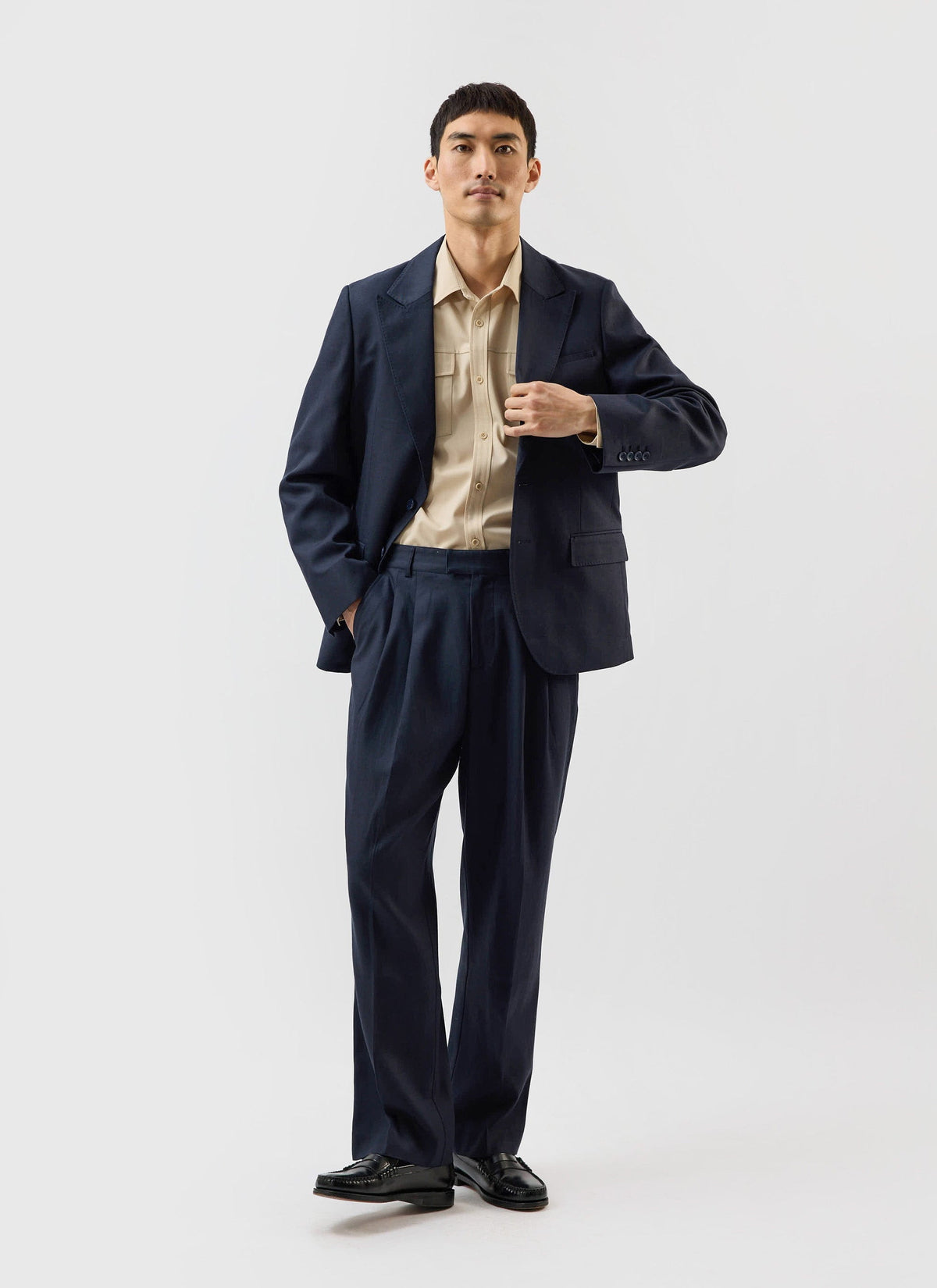 Men's Tailored Blazer - Suit Jacket x Warren - Navy Blue | Percival