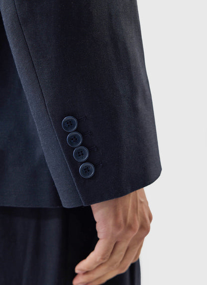 Men's Tailored Blazer - Suit Jacket x Warren - Navy Blue | Percival