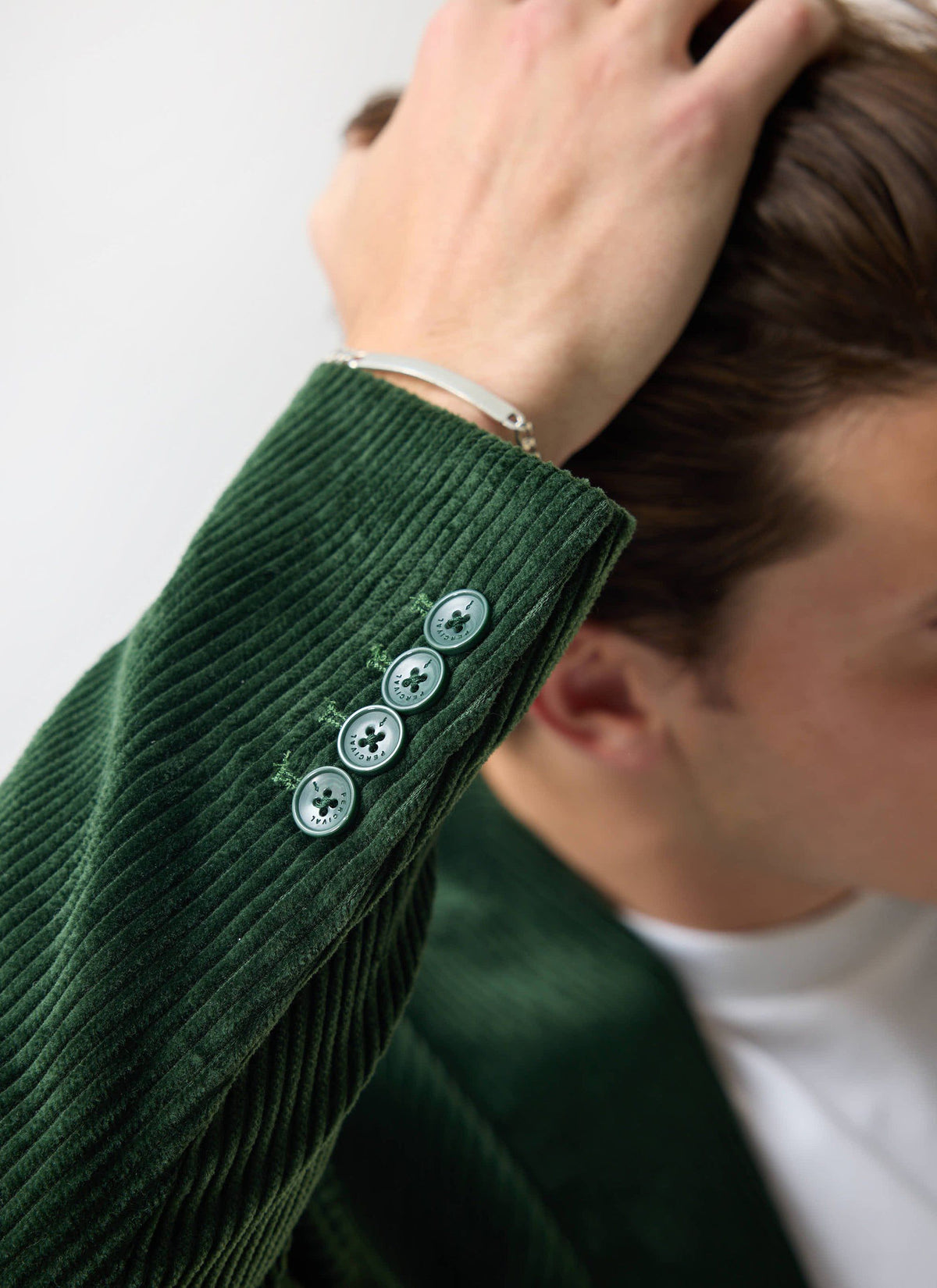 Tailored Blazer - Chunky Cord - Forest | Percival