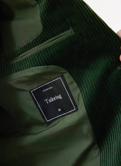 Tailored Blazer - Chunky Cord - Forest | Percival