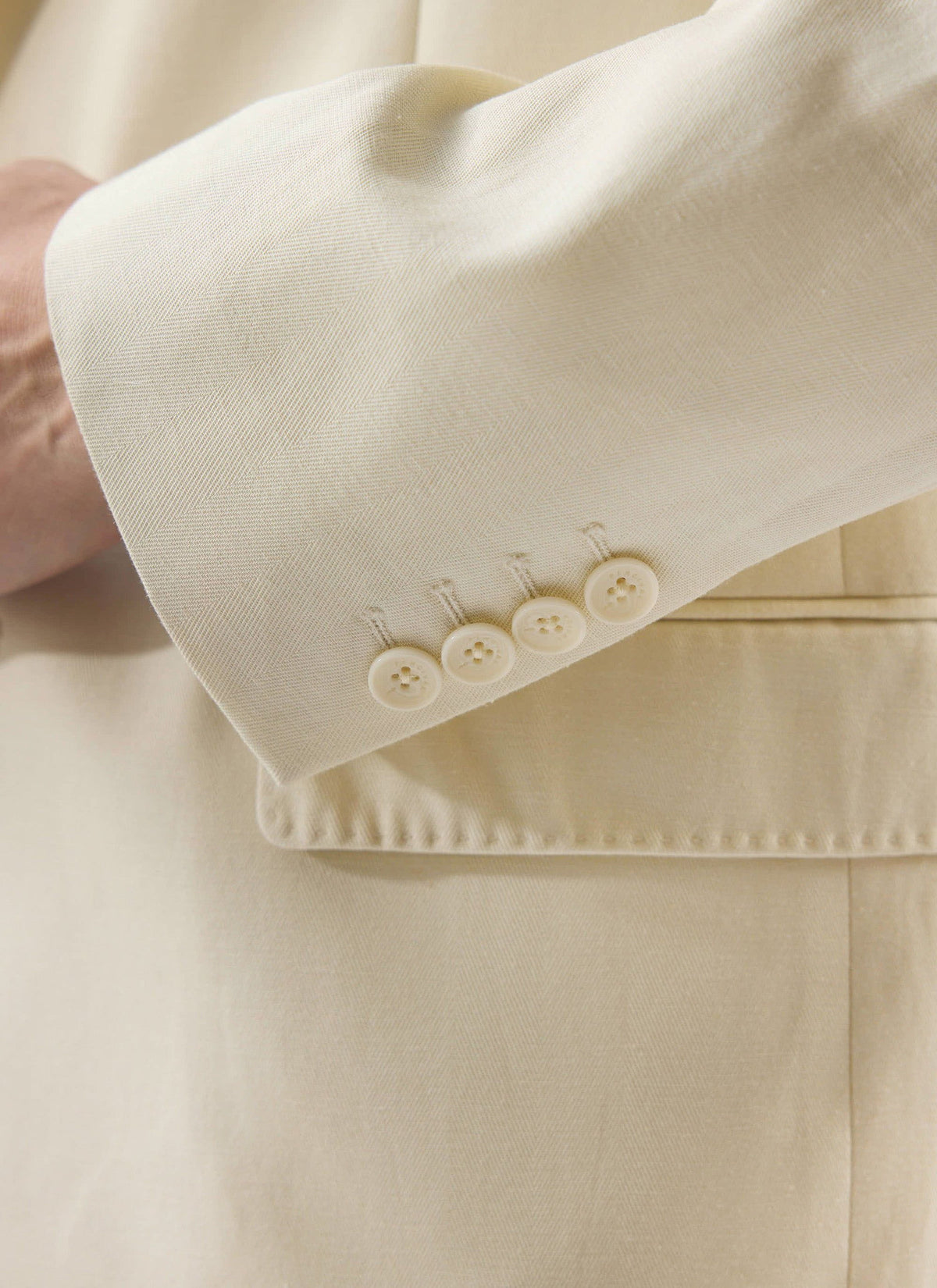 Men's Tailored Blazer - Suit Jacket x Warren - Ecru Cream | Percival