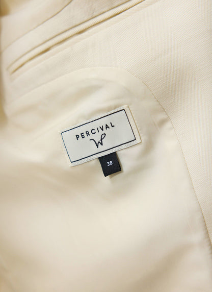 Men's Tailored Blazer - Suit Jacket x Warren - Ecru Cream | Percival