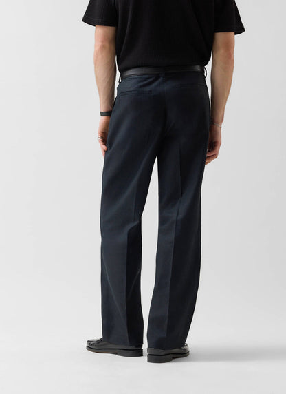 Wide Leg Trousers - Linen - Black | Percival