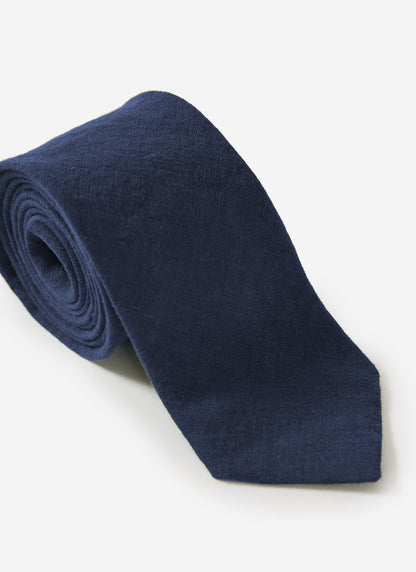 Linen Tie - Navy | Percival