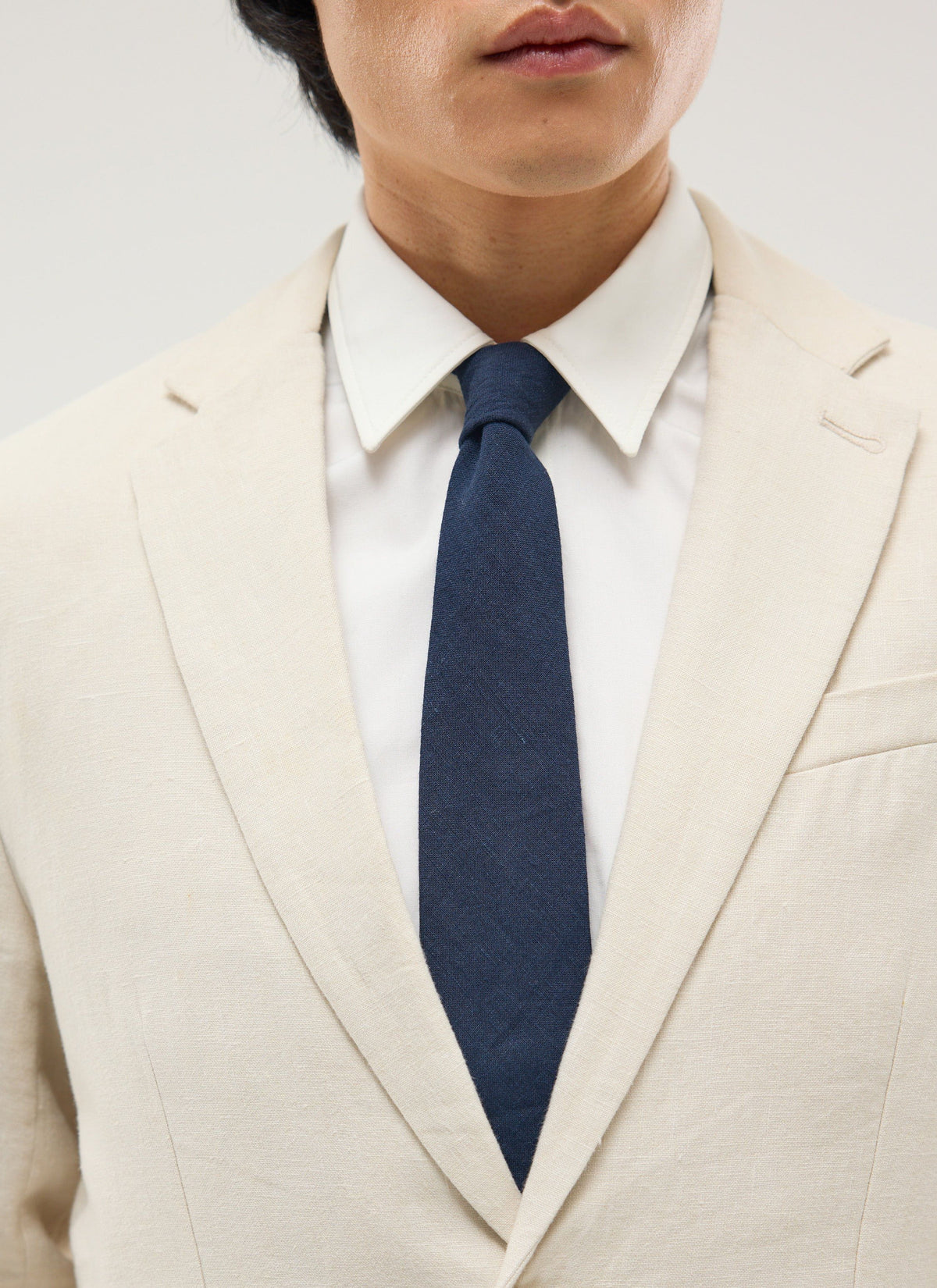 Linen Tie - Navy | Percival