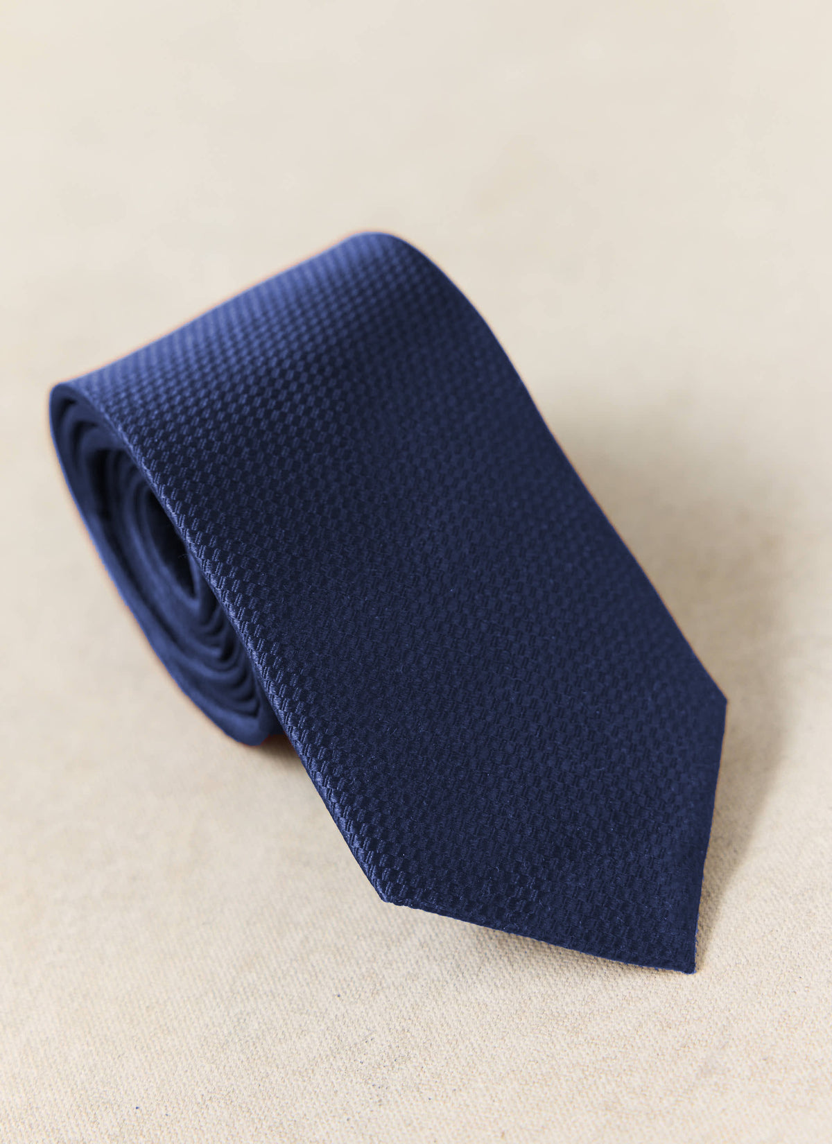 Men's Silk Grenadine Tie - Navy | Percival