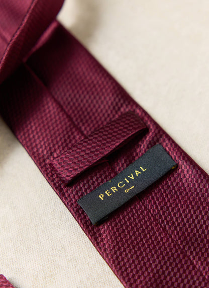 Men's Silk Grenadine Tie - Ruby Red | Percival