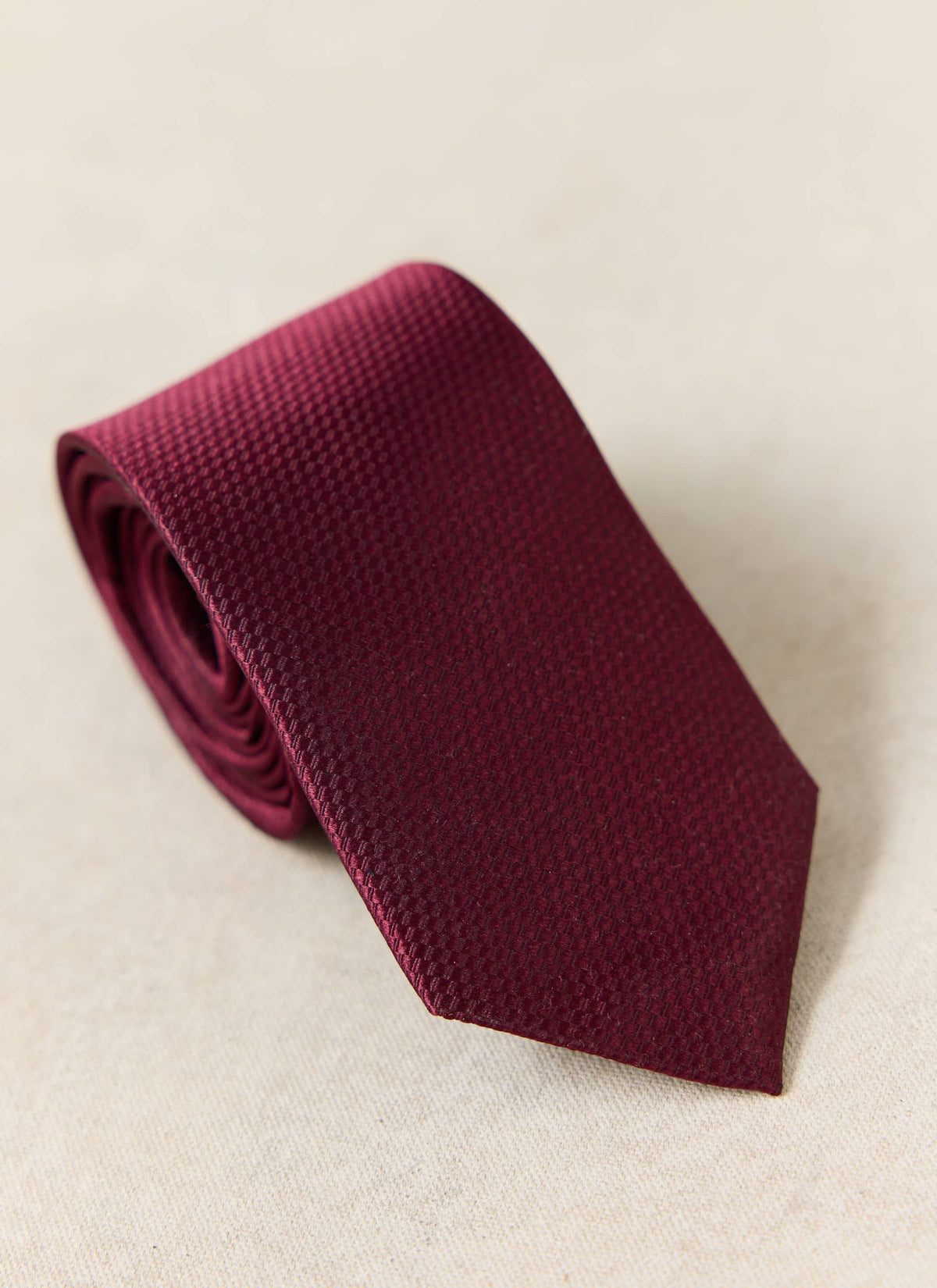 Men's Silk Grenadine Tie - Ruby Red | Percival