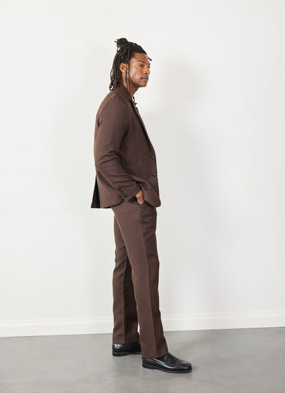 Men's Tailored Blazer - Houndstooth - Espresso Brown | Percival