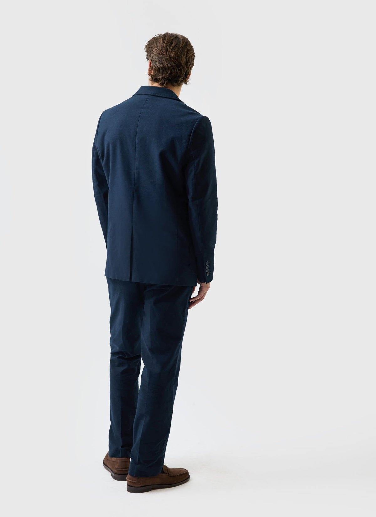 Tailored Moleskin Blazer - Navy | Percival