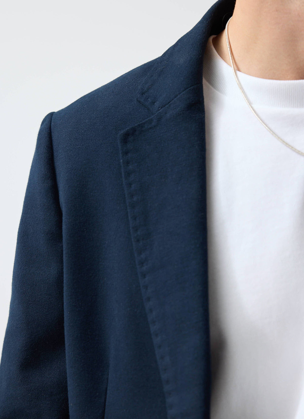Tailored Moleskin Blazer - Navy | Percival