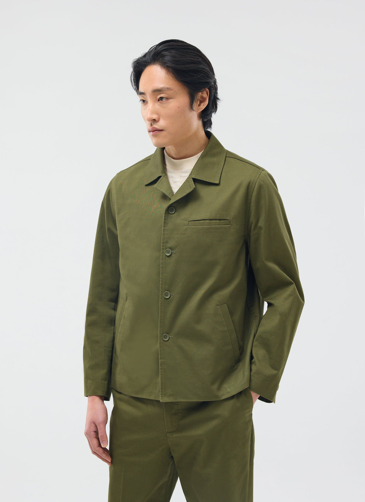 Men's Casual Workwear Jacket - Chore Jacket - Khaki | Percival