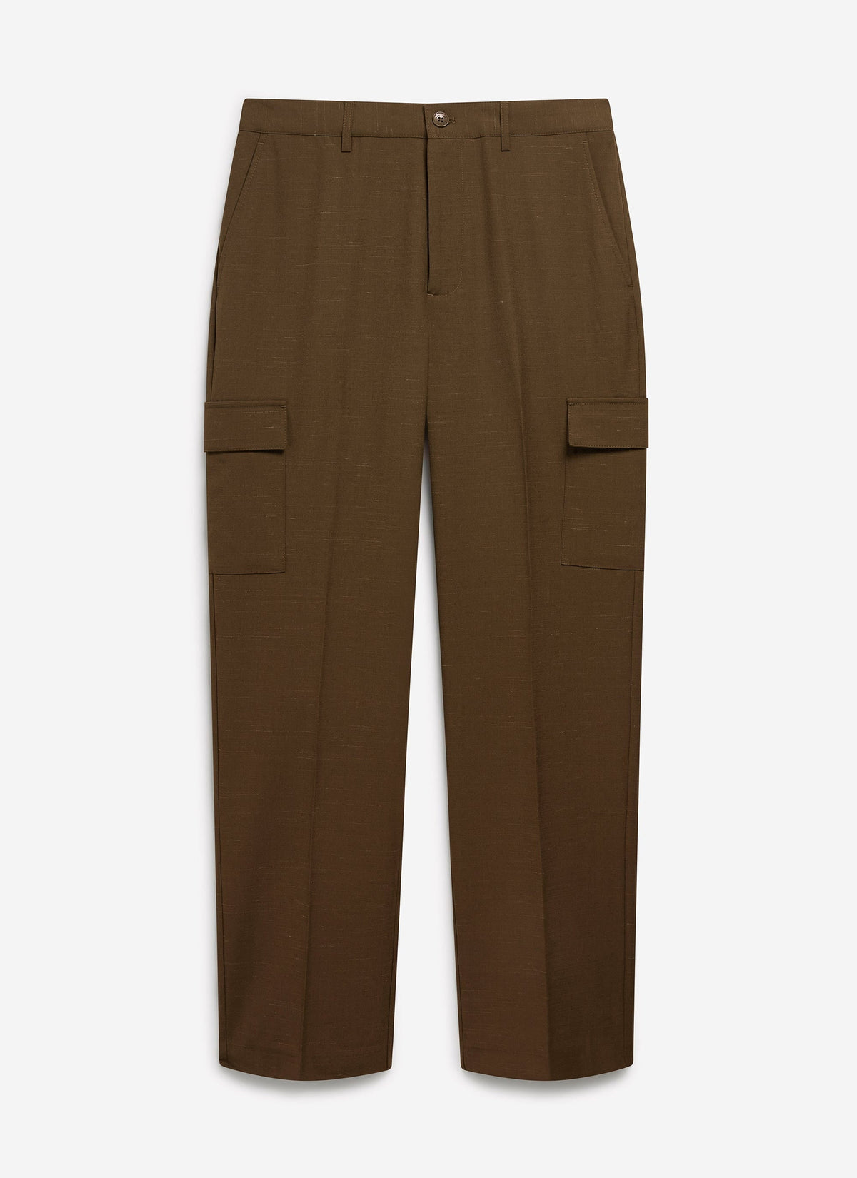 Trentino Tailored Patch Pocket Trouser - Brown | Percival