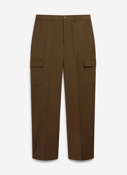 Trentino Tailored Patch Pocket Trouser - Brown | Percival