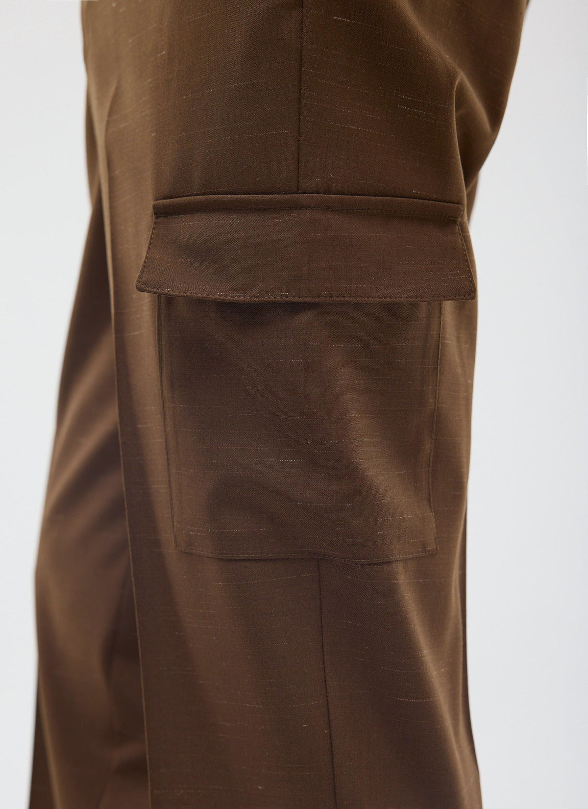 Trentino Tailored Patch Pocket Trouser - Brown | Percival