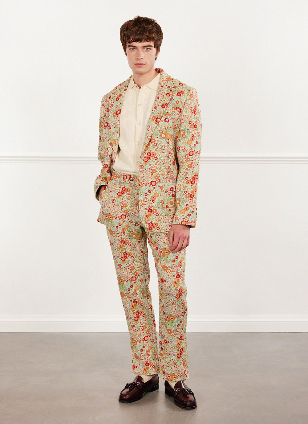 Men's Suit Jacket - Floral Tailored Blazer - Multi | Percival