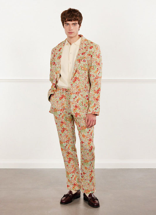Men's Suit Jacket - Floral Tailored Blazer - Multi | Percival