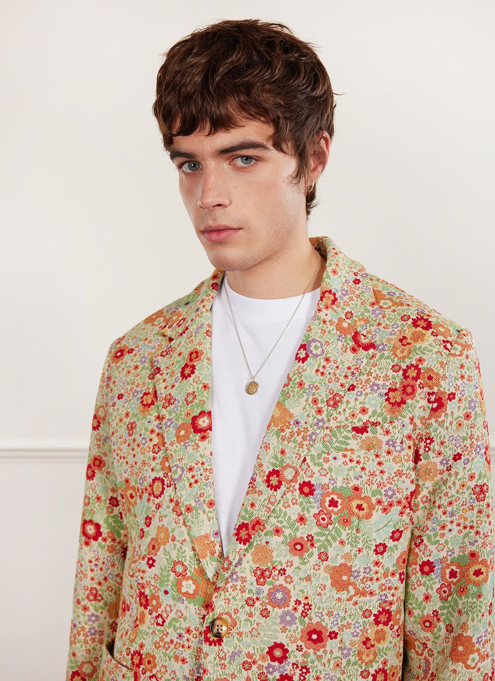 Men's Suit Jacket - Floral Tailored Blazer - Multi | Percival