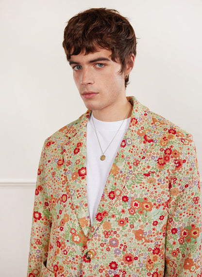 Men's Suit Jacket - Floral Tailored Blazer - Multi | Percival