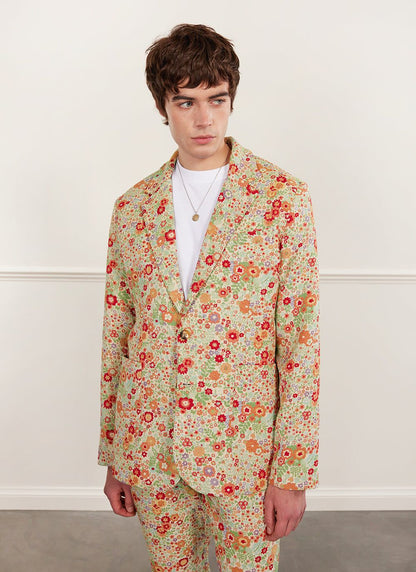 Men's Suit Jacket - Floral Tailored Blazer - Multi | Percival