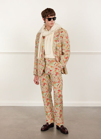 Men's Suit Jacket - Floral Tailored Blazer - Multi | Percival
