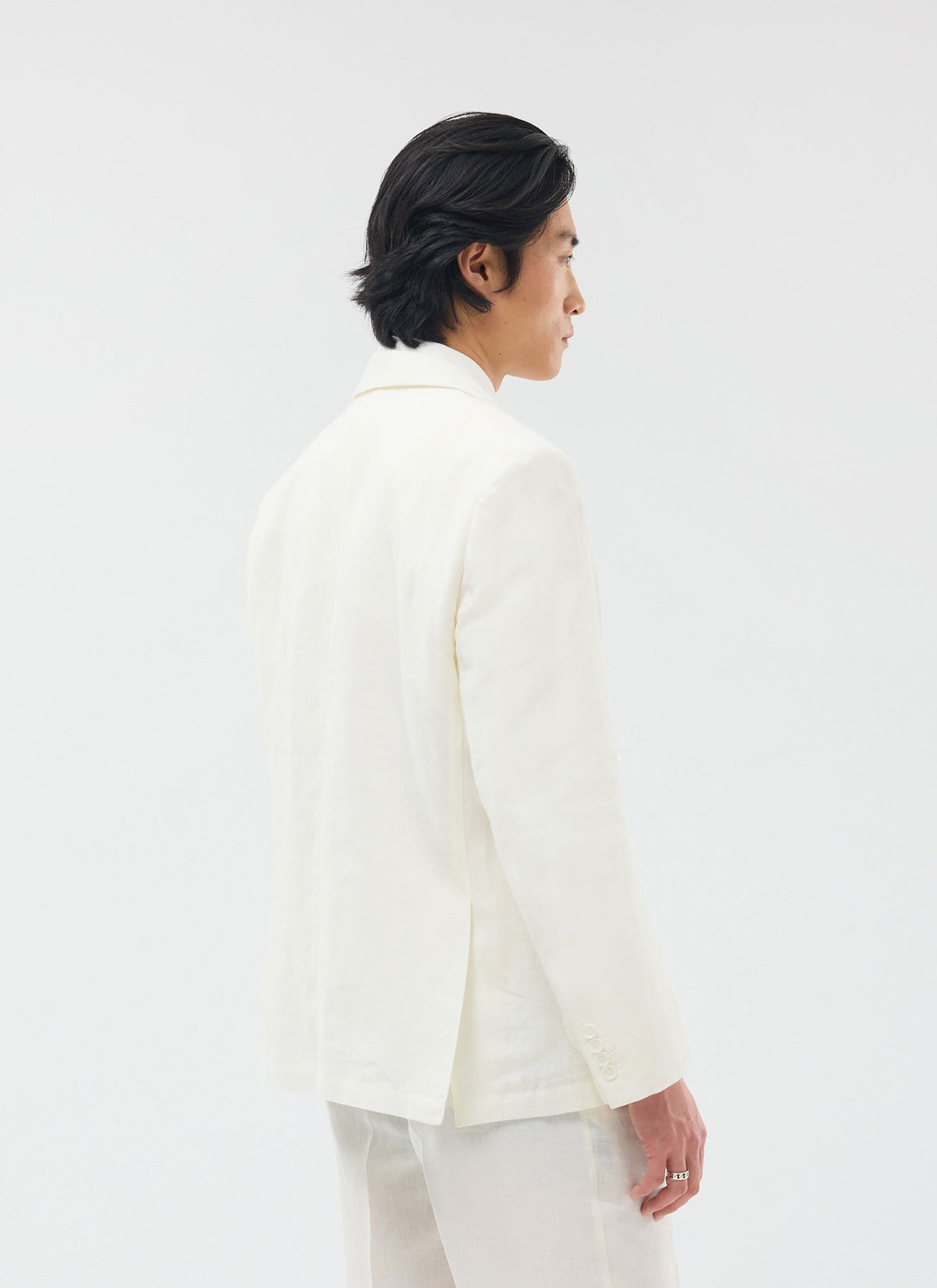 Men's Linen Blazer - Suit Jacket - White | Percival