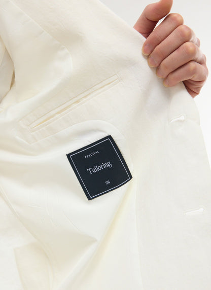 Men's Linen Blazer - Suit Jacket - White | Percival