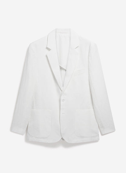 Men's Linen Blazer - Suit Jacket - White | Percival