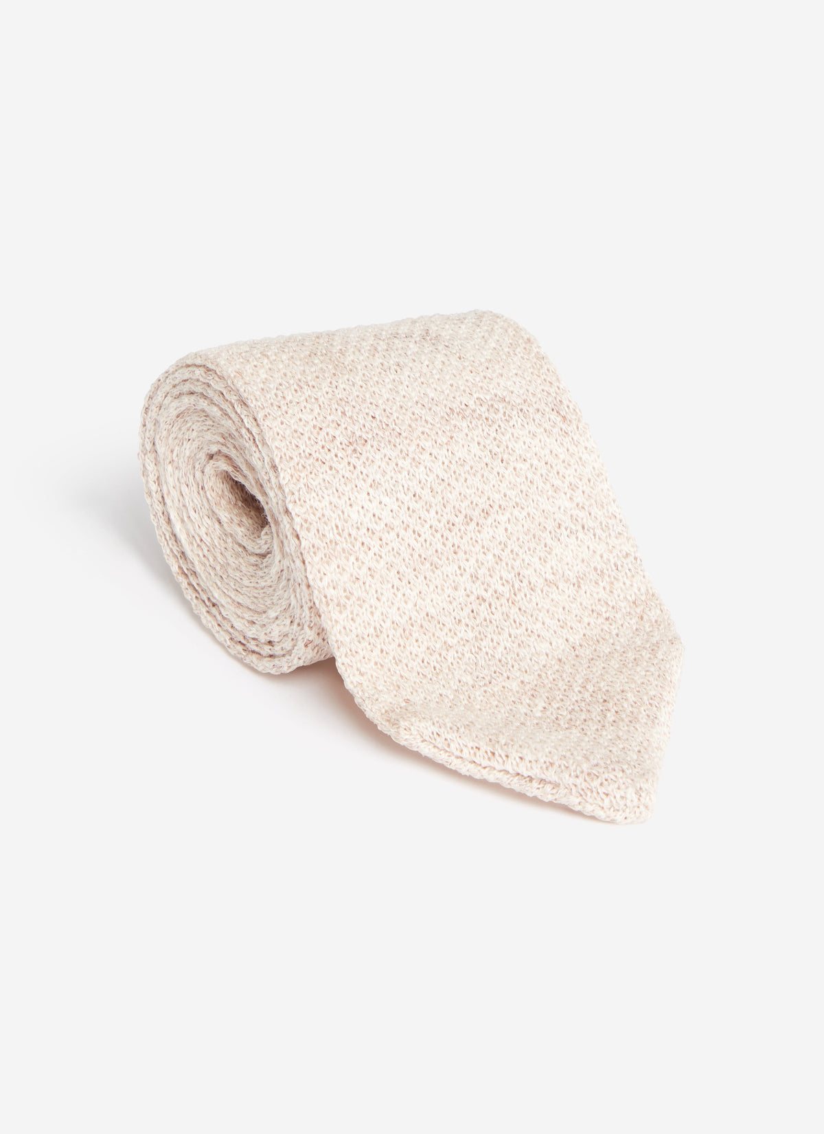 Men's Linen Tie - Suit Ties - Oat Marl | Percival