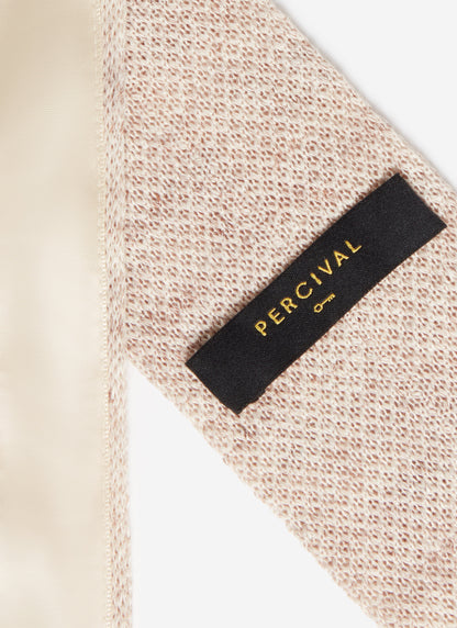 Men's Linen Tie - Suit Ties - Oat Marl | Percival