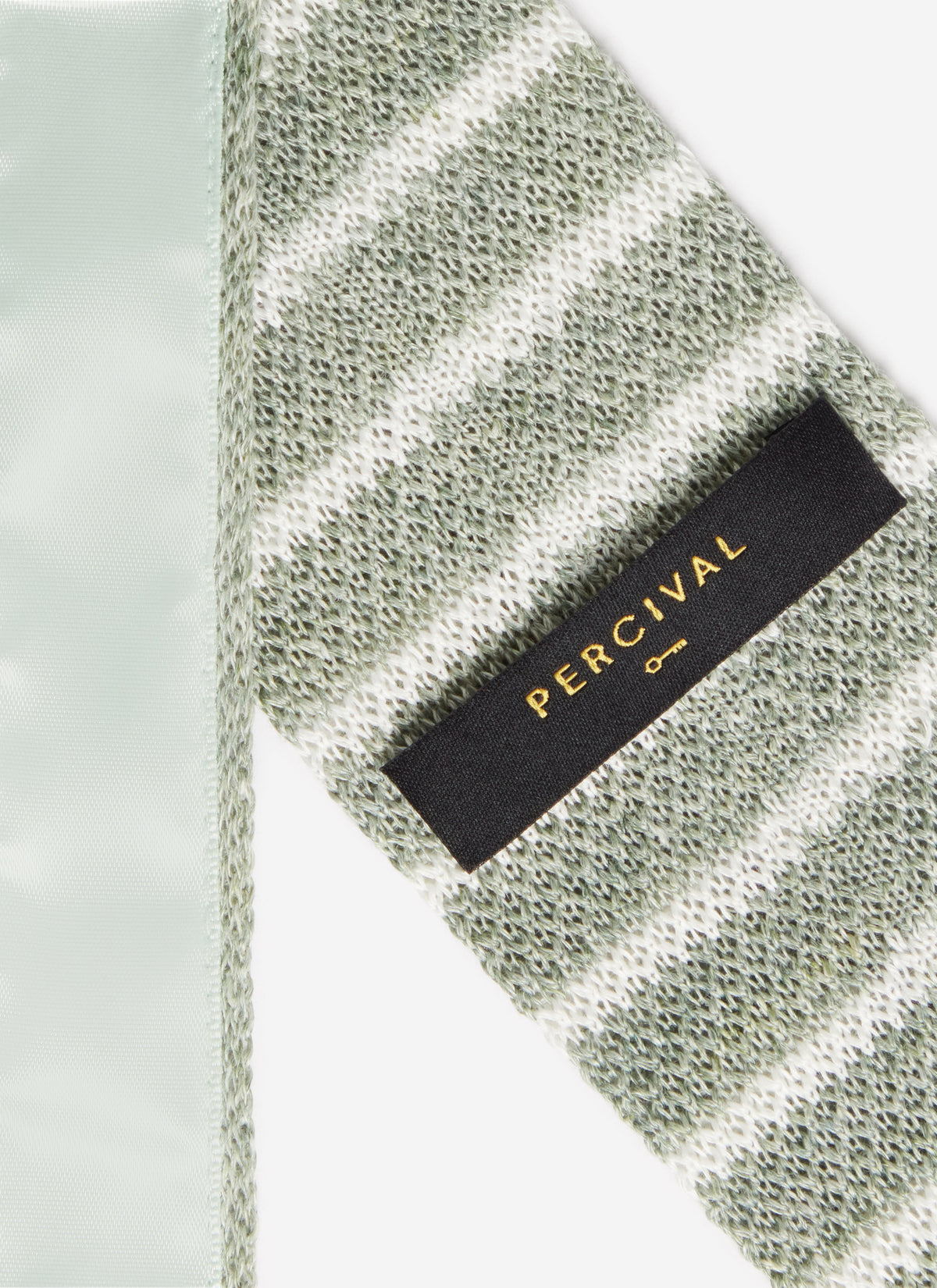 Stripe Linen Tie - Forest Marl | Percival