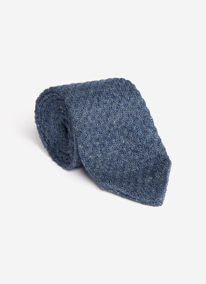 Men's Linen Tie - Suit Ties - Blue Marl | Percival