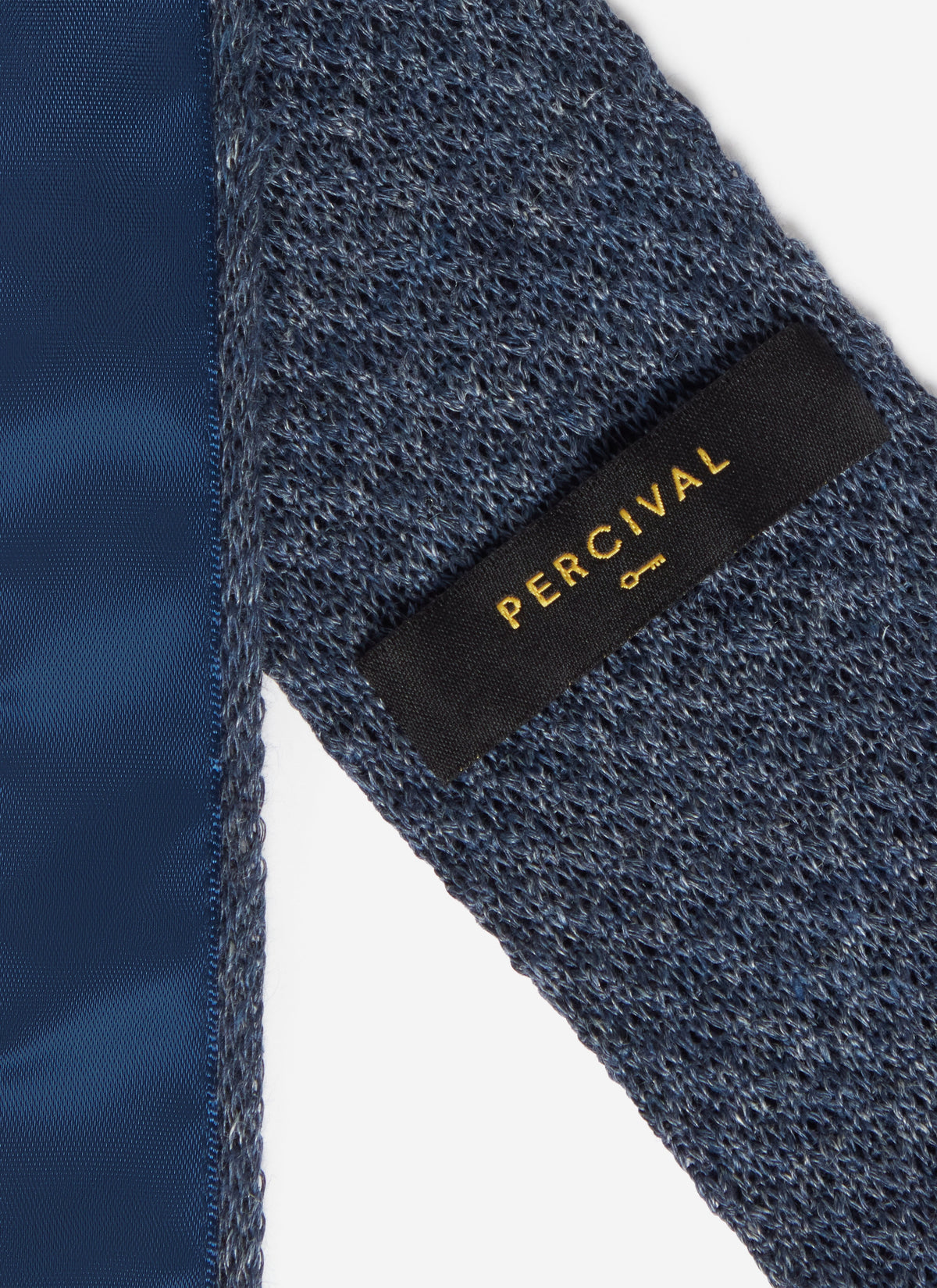 Men's Linen Tie - Suit Ties - Blue Marl | Percival