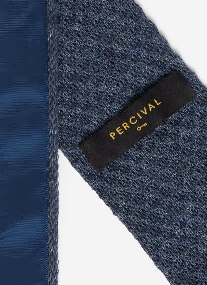 Men's Linen Tie - Suit Ties - Blue Marl | Percival