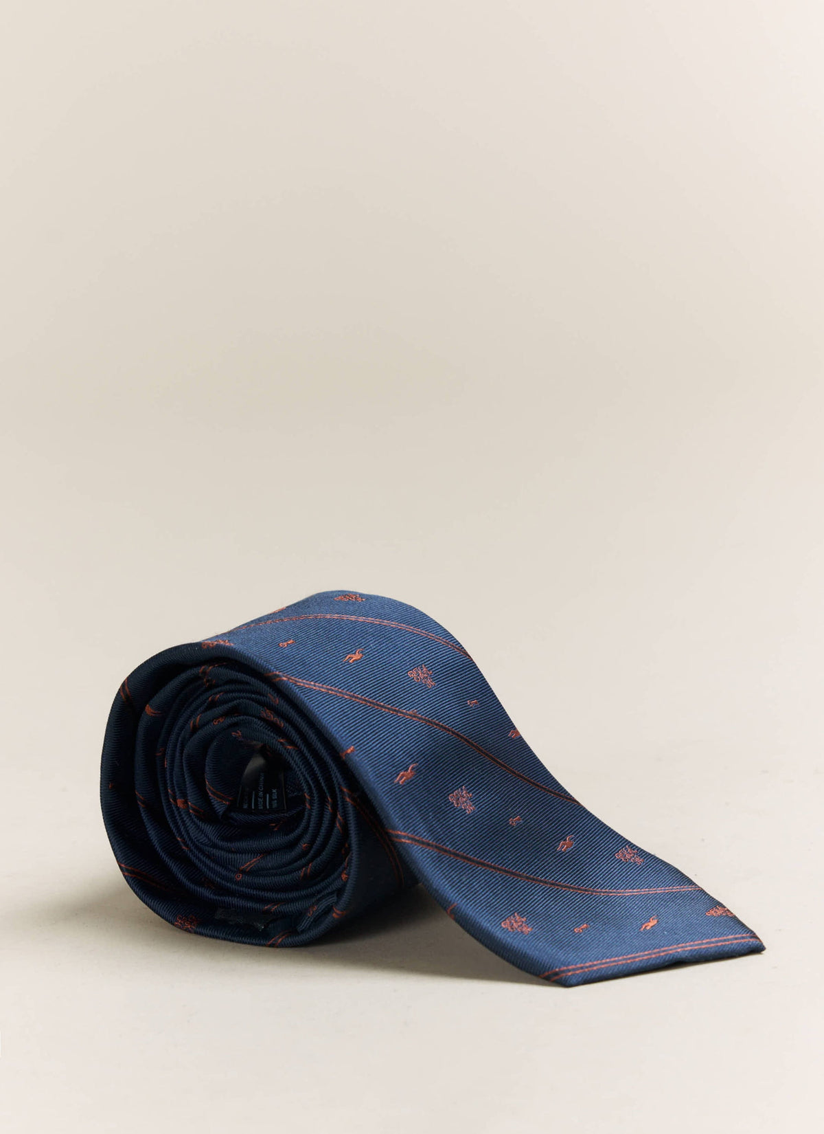 Men's Silk Tie - Jacquard Stripe x Brighton & Hove Albion F.C. - Navy | Percival