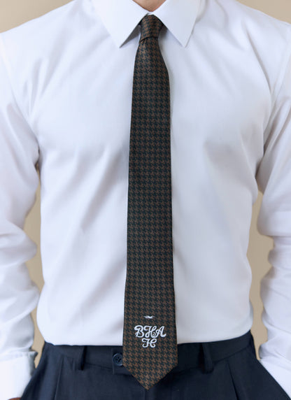 Men's Houndstooth Tie x Brighton & Hove Albion F.C. - Brown | Percival