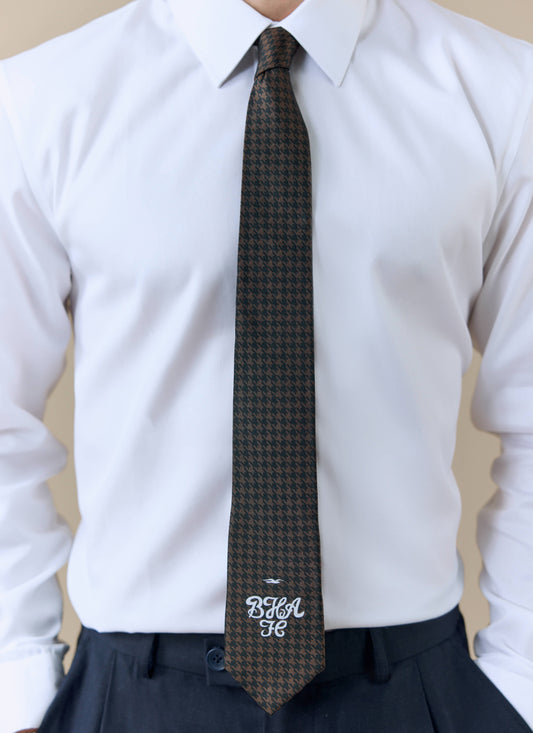Men's Houndstooth Tie x Brighton & Hove Albion F.C. - Brown | Percival