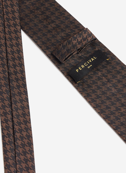 Men's Houndstooth Tie x Brighton & Hove Albion F.C. - Brown | Percival