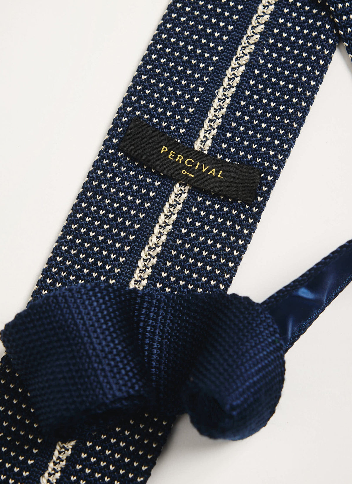 Men's Knit Silk Tie: Birdseye - Blue | Percival