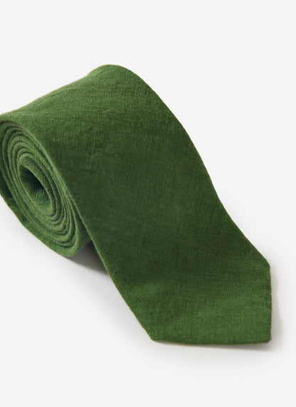 Linen Tie - Forest Green | Percival