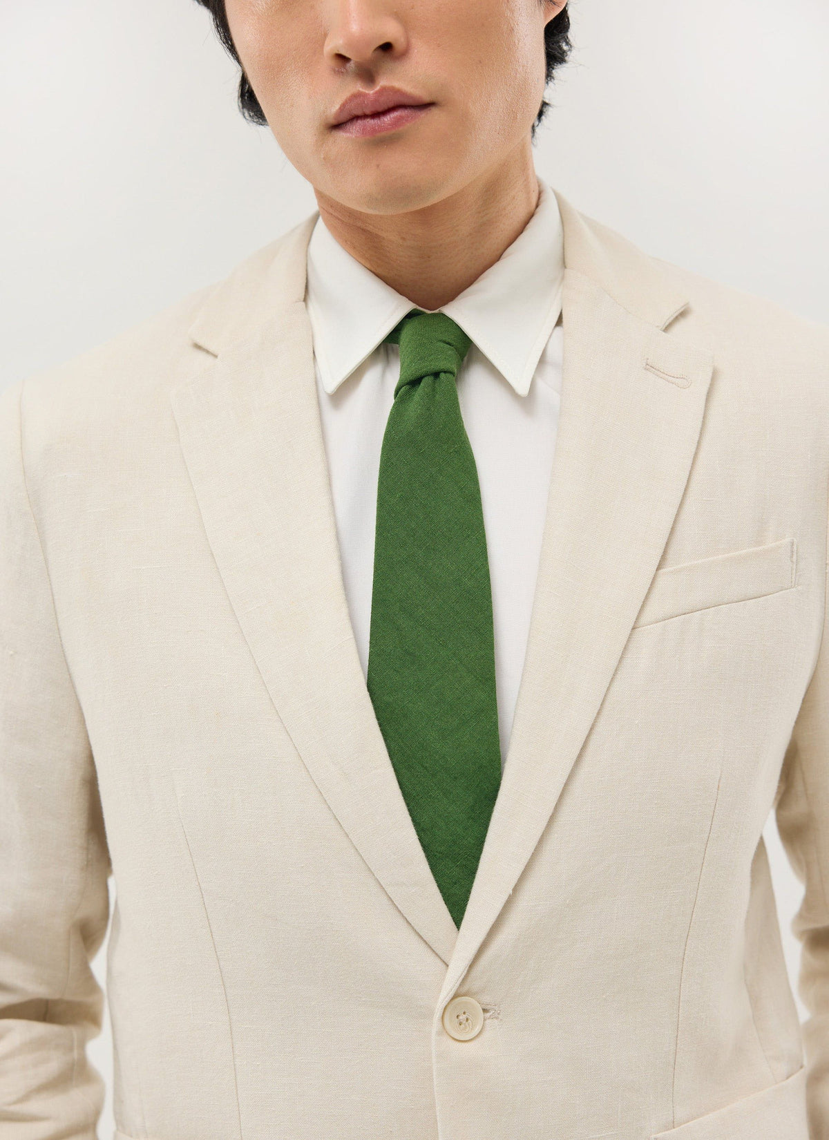 Linen Tie - Forest Green | Percival