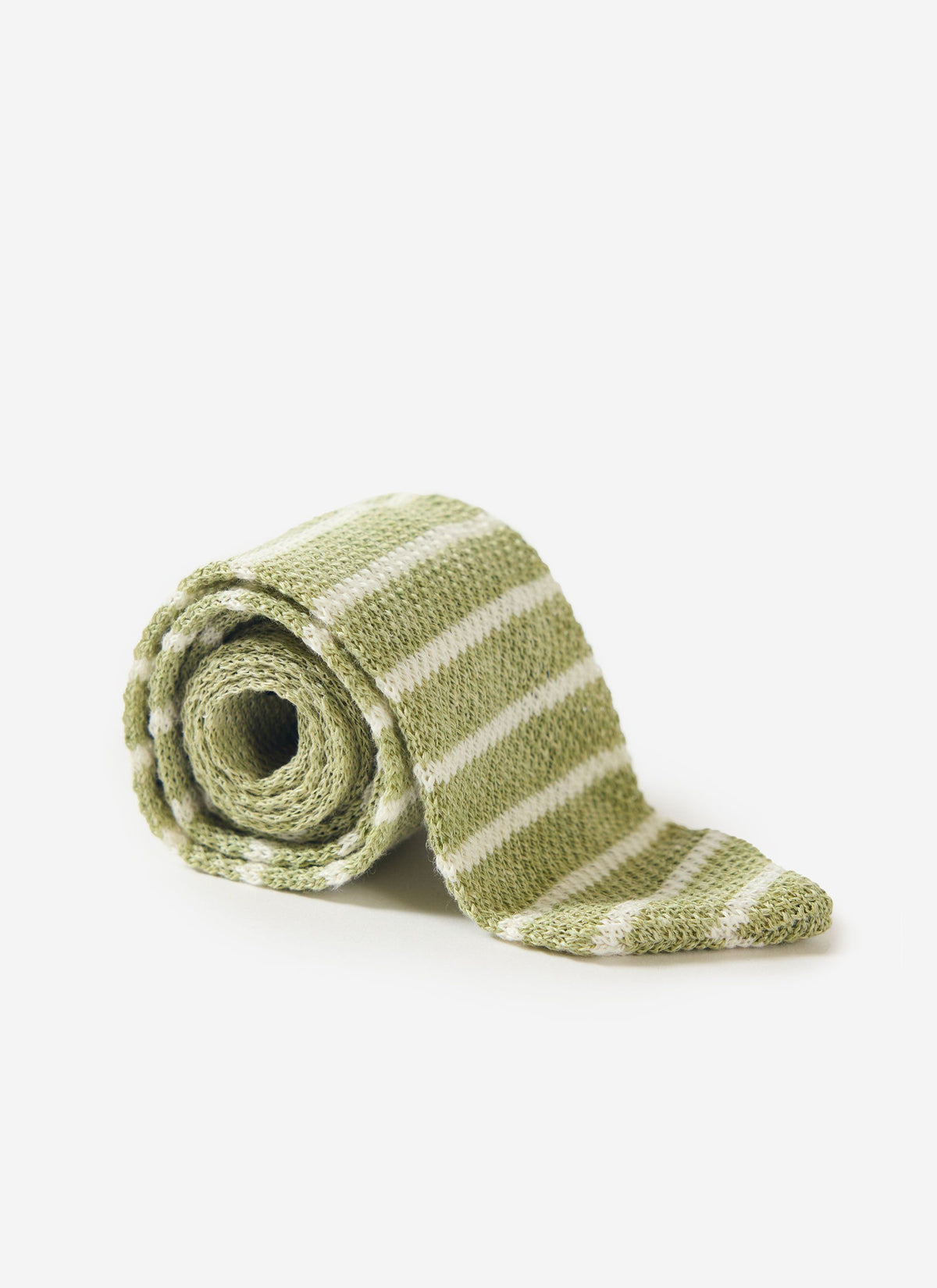 Men's Linen Tie - Men's Accessories - Forest Marl Stripe | Percival