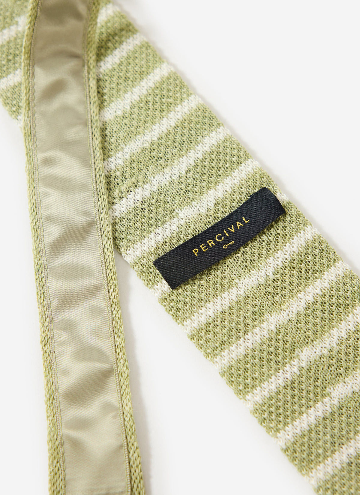 Men's Linen Tie - Men's Accessories - Forest Marl Stripe | Percival