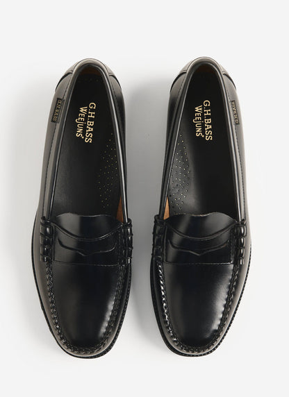 Men's G.H. Bass Weejuns Penny Loafers - Leather - Black | Percival